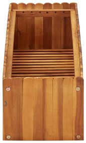 Vaso/floreira de jardim 100x30x25 cm madeira de acácia maciça