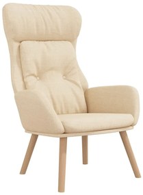 Poltrona Kai de Descanso em Tecido - Cor Creme - Design Nórdico