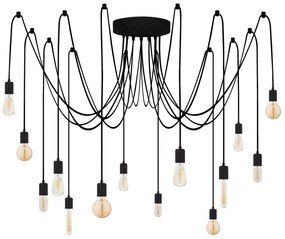 Candeeiro de Teto Kabluni – Preto – 216 x 216 cm