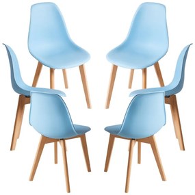 Pack 6 Cadeiras Kelen - Azul claro