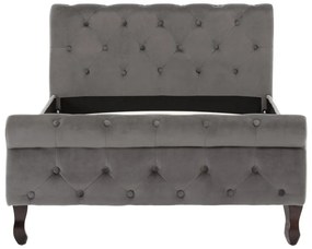 Estrutura de cama 100x200 cm veludo cinzento