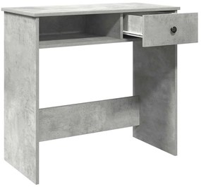Secretária 80x40x75 cm contraplacado cinzento cimento