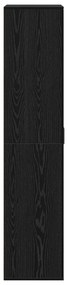 Highboard Carvalho Preto 80x39x178 cm Madeira Revestida