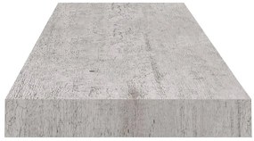 Prateleiras de parede 2 pcs 80x23,5x3,8cm MDF cinzento-cimento