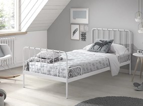 Cama infantil ALICE Metal 90x200cm + Estrado Branca