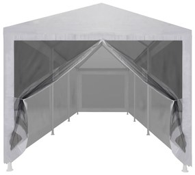 Tenda para festas com 8 paredes laterais em rede 9x3 m