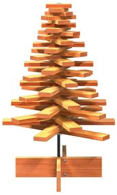 Árvore de Natal decorativa 80 cm pinho maciço castanho-mel