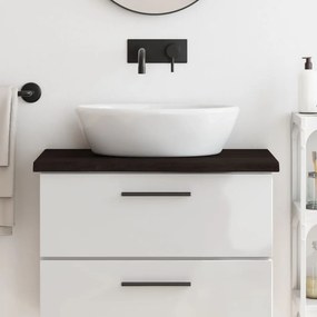 vidaXL Bancada p/ WC 80x30x(2-4)cm madeira tratada maciça castanho