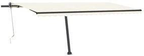 Toldo automático com LED e sensor de vento 500x300 cm cor creme