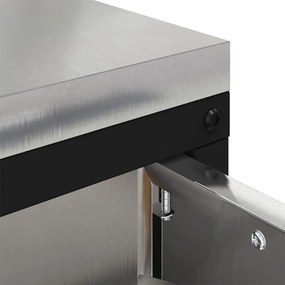 Armário de Armazenamento para Cozinha Prata 60 x 50 x 92 cm
