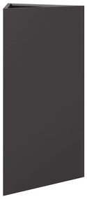 Vaso/floreira de jardim triangular 40x34,5x70 cm aço preto