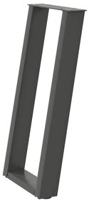 Pés de mesa de console em forma de U, 2 peças, antracite, 28x(72-73) c