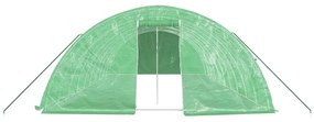 Estufa com estrutura de aço 50 m² 10x5x2,3 m verde