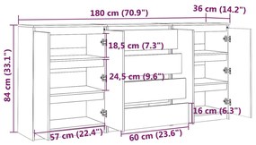 Armários de apoio 3 pcs pinho maciço branco