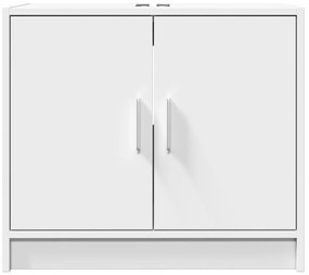 Armário de lavatório 63x29x55 cm derivados de madeira branco