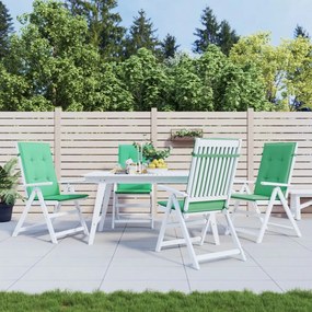 Almofadões para cadeiras altas de jardim 4 pcs tecido verde