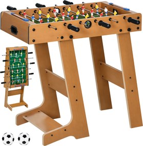 HOMCOM Mesa de Matraquilho para Crianças e Adultos Matraquilho 69x37x70cm com 2 Bolas 6 Hastes Metálicas para Familias Festas Madeira | Aosom Portugal