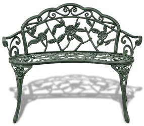 Banco de jardim 100 cm alumínio fundido verde