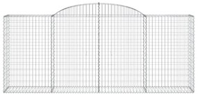Cestos gabião arqueados 8pcs 300x50x120/140cm ferro galvanizado