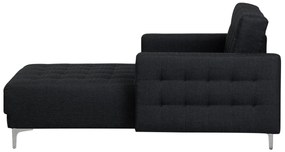 Chaise-longue reclinável em tecido cinzento grafite ABERDEEN Beliani