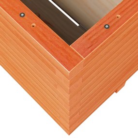 Vaso/floreira jardim 100x100x49,5 cm pinho maciço castanho mel