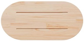 Tampo de mesa oval 90x45x2,5 cm madeira de pinho maciça branco