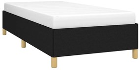 Estrutura de cama sem colchão 90x190 cm tecido preto