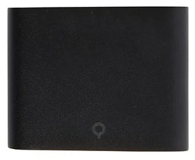 Candeeiro de parede exterior moderno preto 11,5 cm com LED IP65 - Batt Moderno