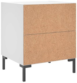 Mesas de cabeceira 2 pcs 40x35x47,5 cm deriv. de madeira branco