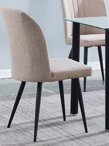 Cadeira Rory (pé metal | Acento estofado)