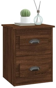 Mesa de cabeceira de parede 41,5x36x53 cm carvalho castanho