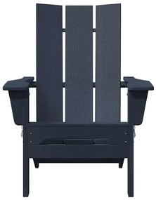 Cadeira Adirondack Dobrável Azul-marinho 74.5x80.5x90 cm HDPE
