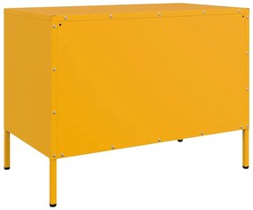 Móvel de TV 68x39x50,5 cm aço amarelo mostarda