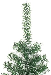 Árvore de Natal artificial c/ flocos de neve 210 cm verde