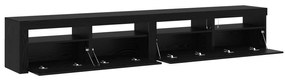 Conjunto de Armário de TV vidaXL de 3 Peças com Luzes LED Carvalho Pre