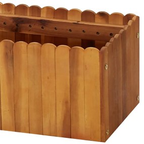 Vaso/floreira de jardim 200x30x25 cm madeira de acácia maciça