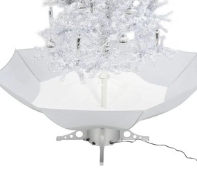 Árvore de Natal c/ neve base formato guarda-chuva 190 cm branco