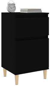 Mesa de cabeceira 40x35x70 cm preto
