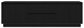 Móvel de TV com luzes LED 160,5x41x50 cm carvalho preto