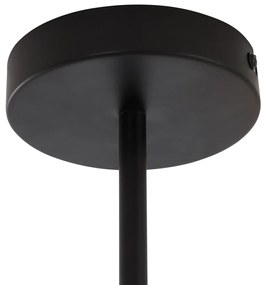 Plafond moderno preto com vidro fumado 6 luzes - Ryan