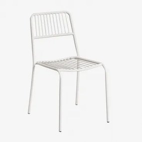 Pack De 2 Cadeiras De Jardim Empilháveis Em Aço Elton Gardénia Branco - Sklum