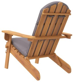 Cadeira de jardim Adirondack com almofadões acácia maciça