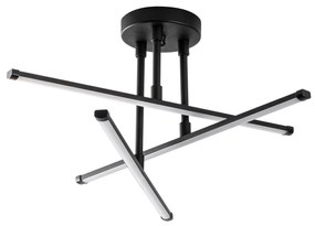 Candeeiro de Teto Ledflower – Preto – 51x26x51 cm