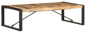 vidaXL Mesa de centro 140x70x40 cm madeira de mangueira áspera