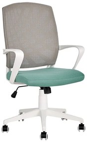 Cadeira de escritório cinzenta e azul esverdeada BONNY Beliani