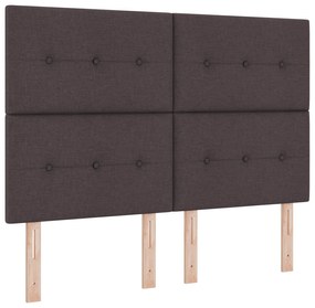 Estrutura de Cama vidaXL Castanho 140x200 cm Tecido