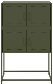 Aparador 68,5x38,5x107 cm aço verde azeitona