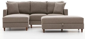 Sofá de Canto Eva – Creme – 210x82x195 cm