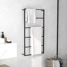 336120 vidaXL Toalheiro 60x10x116 cm aço preto