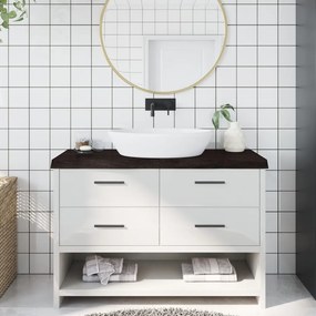 vidaXL Bancada p/ WC 120x60x(2-6)cm madeira tratada maciça castanho